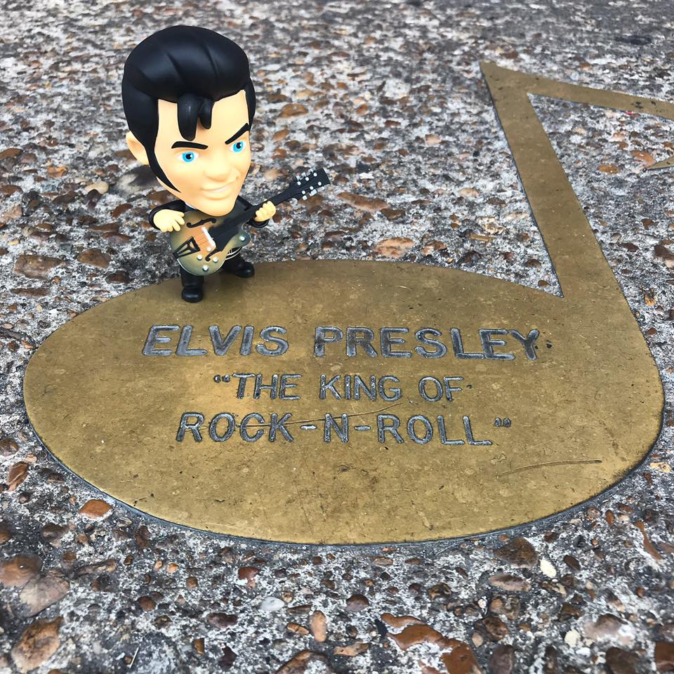 Elvis Presley's brass note on the Walk of Fame in Memphis