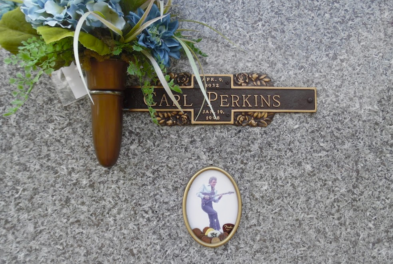 Carl Perkins Memorial at his Gravesite
