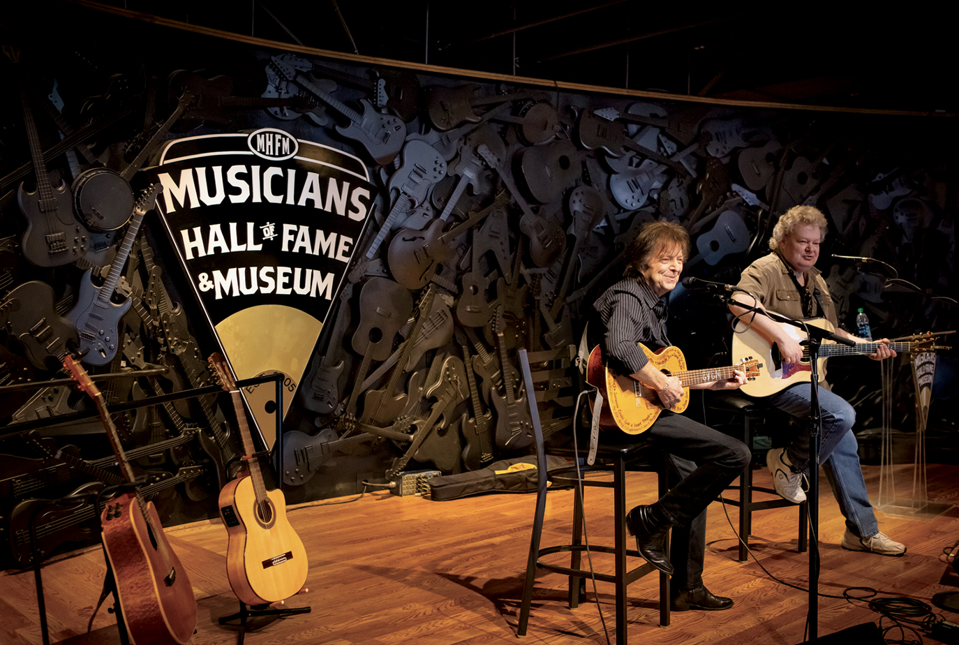 A concert inside the Musicians Hall of Fame