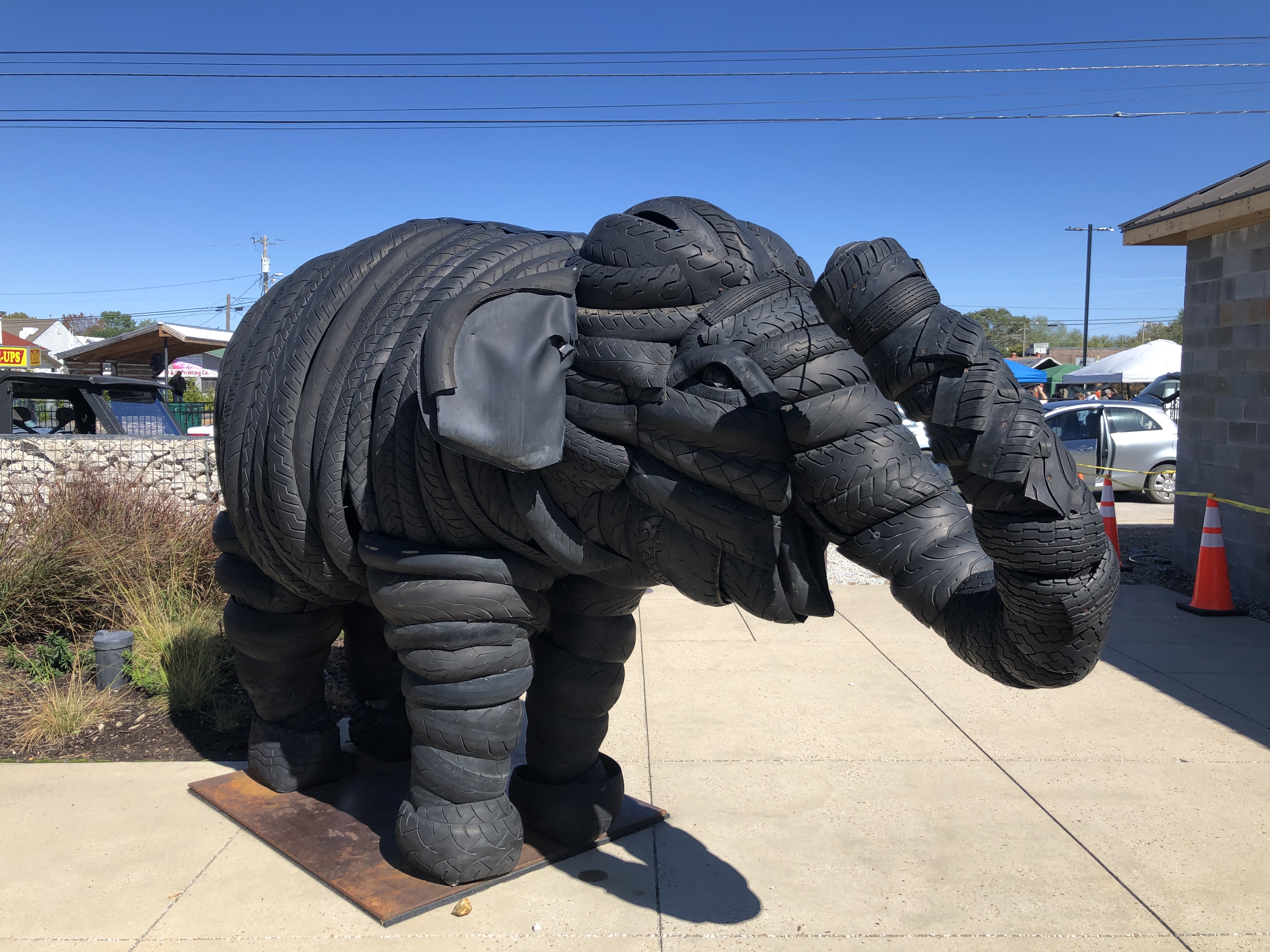Elephant sculpture in Hohenwald, TN