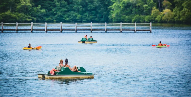 Paddle boating on Lake Placid at Chickasaw State Park