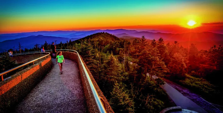 View from Kuwohi in the Great Smoky Mountains