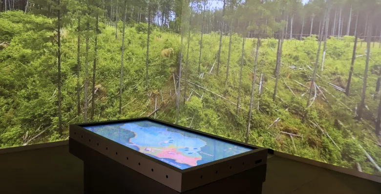 An interactive exhibit at The Elephant Discovery Center, Hohenwald TN