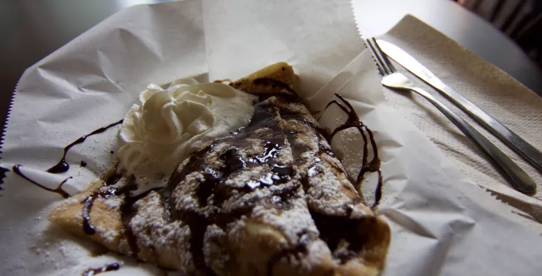 A crepe at The French Market Crêperie in Knoxville, Tennessee.