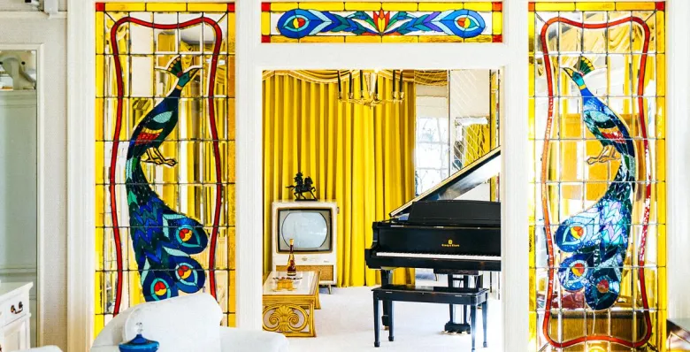 Inside one of the rooms at Elvis Presley's Graceland
