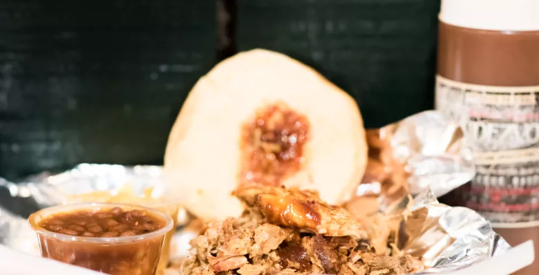 Barbecue plate at Rendezvous in Memphis.