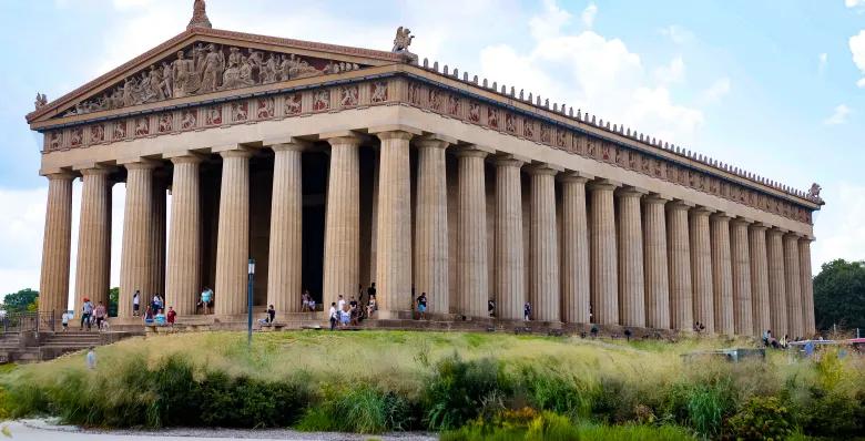 Outside the Parthenon in Centennial Park in Nashville