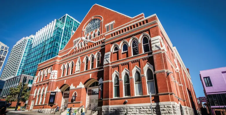 Outside view of the Ryman Auditorium in Nashville