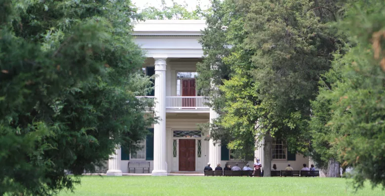 The exterior of Andrew Jackson's The Hermitage in Nashville