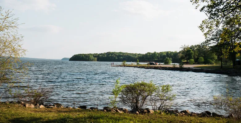 Enjoy the peaceful lake views at Paris Landing State Park.