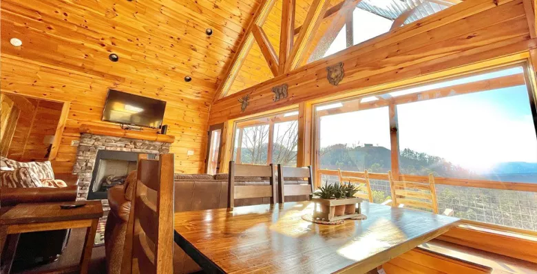 Smoky Mountain view from Dollywood's Cabins in Pigeon Forge TN