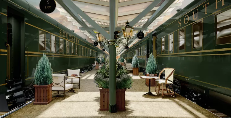 Train carriage rooms at The Hotel Chalet at The Choo Choo in Chattanooga TN