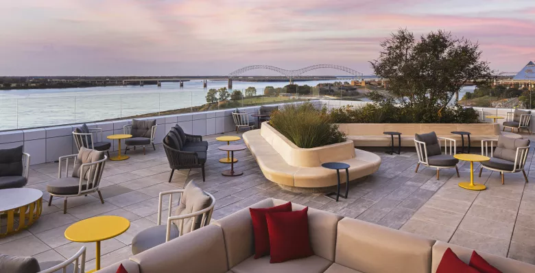 Rooftop views from Hyatt Centric Beale Street in Memphis