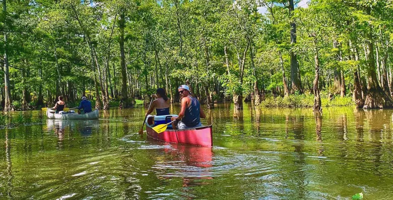 Test your skills in a canoe on the Ghost River in Moscow, TN