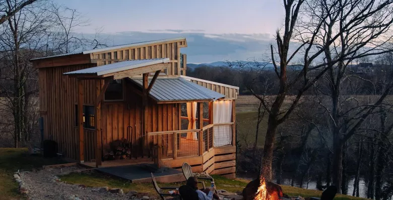 Winter stay at Little River Tiny House in Maryville TN