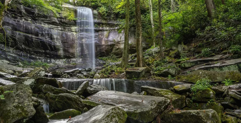 Rainbow Falls in Great Smoky Mountains National Park