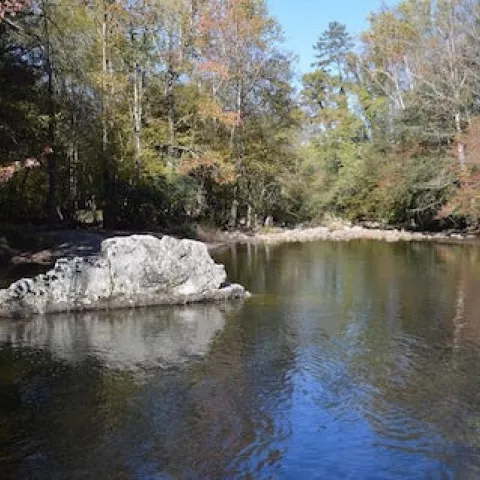 The beautiful Smoky Mountain river that runs next to our campground.